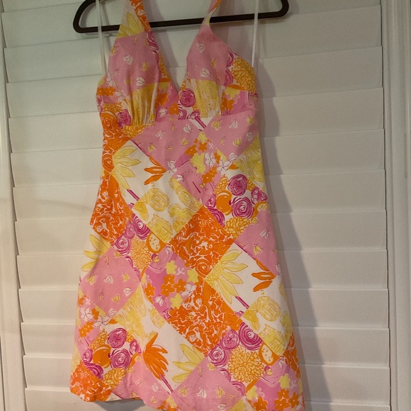 Lilly Pulitzer White Label Halter Dress Size 4 - Picture 1 of 8